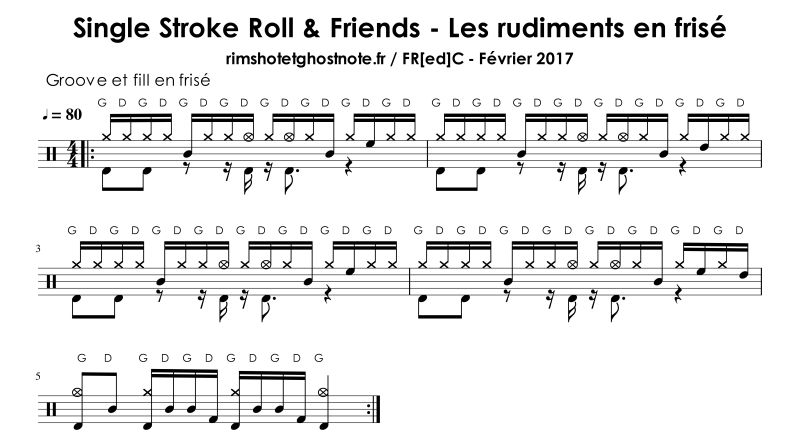 groove et fill en frisé simple