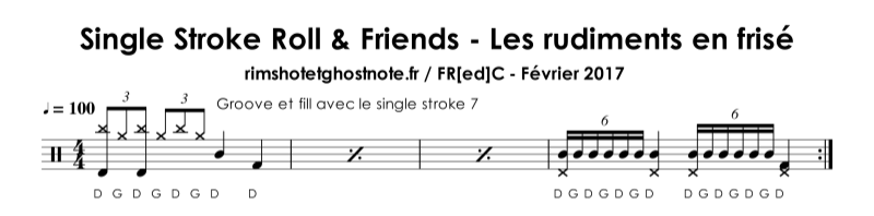 Groove et fill avec le single stroke 7