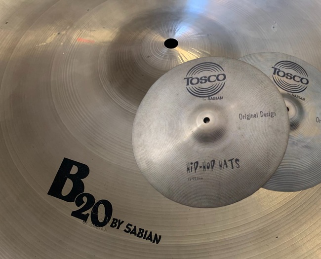 Cymbales Sabian série B20 et Tosco by Sabian